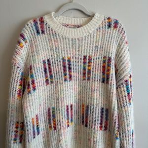 Tea N Rose colorful cozy scoop-neck sweater XL